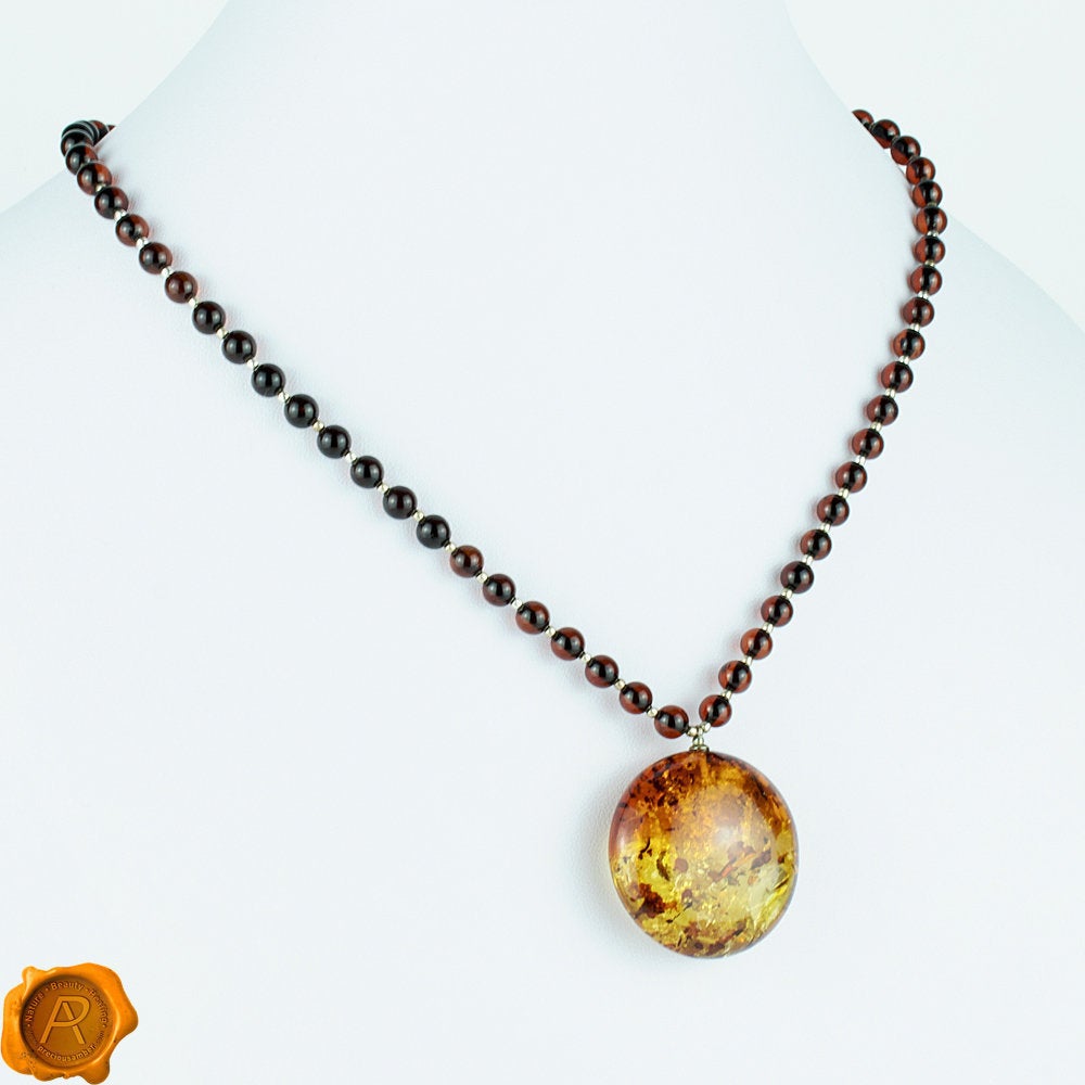 Large Cut Irregular Baltic Amber Necklace