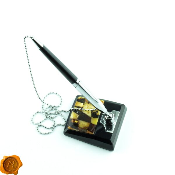 Chained Pen / Adhesive Amber Mount