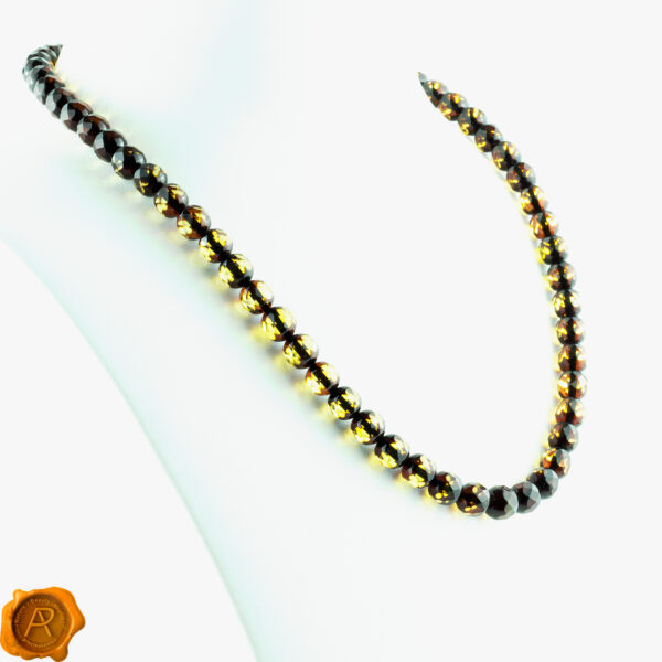 Luxurious Dainty Green Amber Necklace