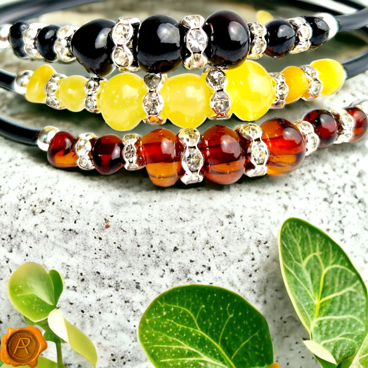 Baltic 2024 Cherry Amber Memory Wire Bracelet