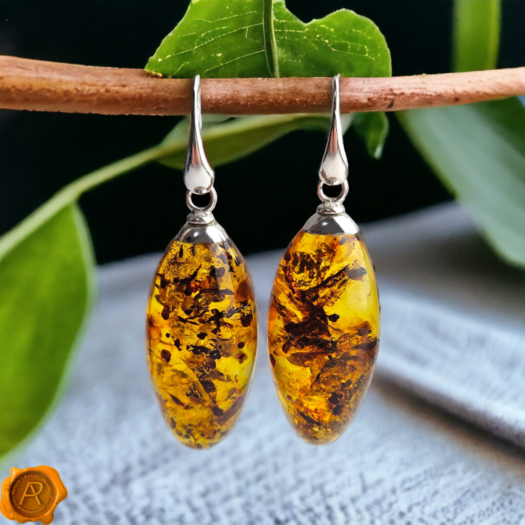 Massive thick & rough dark cognac amber earrings, wow natural factory rectangle form honey amber earring, heavy statement amber resin earrings women